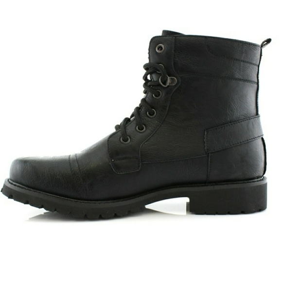 Last 9 Men's combat boots LEATHER LINING - Picture 3 of 4